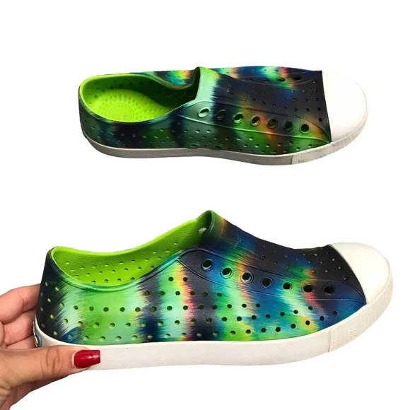 native Other - Native Jefferson Green Tie Dye Shoes